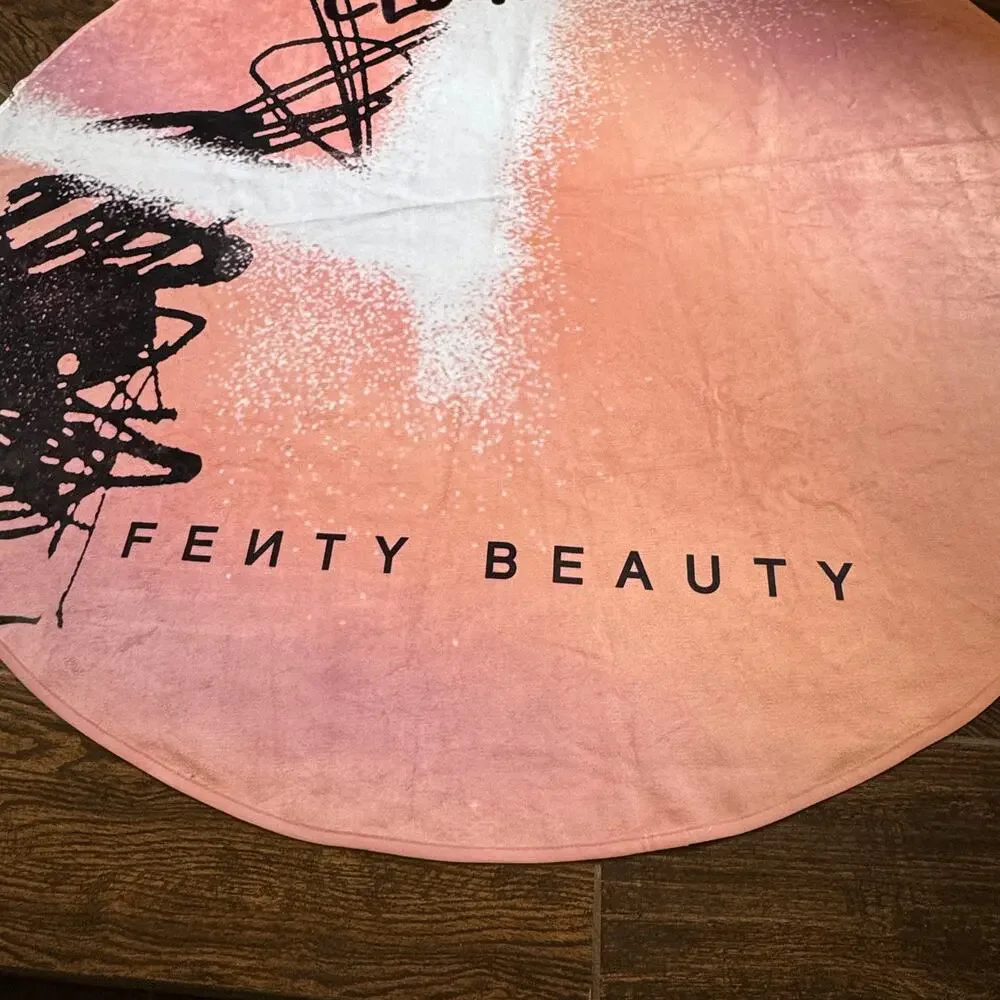 Savage X Fenty Beauty Who Needs Clothes Round Beach Towel Limited Edition RARE